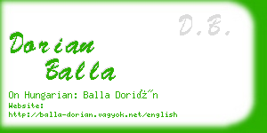 dorian balla business card